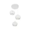 GLOBOSTAR® YASAM 203-0023 Vintage Κρεμαστό Φωτιστικό Οροφής με Ντουί 3 x E27 AC 220-240V IP20 - Λευκό - Μ42 x Π42 x Υ54cm