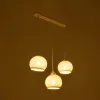 GLOBOSTAR® YASAM 203-0027 Vintage Κρεμαστό Φωτιστικό Οροφής με Ντουί 3 x E27 AC 220-240V IP20 - Λευκό - Μ45 x Π18 x Υ30cm