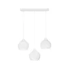 GLOBOSTAR® YASAM 203-0027 Vintage Κρεμαστό Φωτιστικό Οροφής με Ντουί 3 x E27 AC 220-240V IP20 - Λευκό - Μ45 x Π18 x Υ30cm