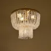 GLOBOSTAR® CRYSTAL 203-0028 Κλασικό Κρεμαστό Φωτιστικό Οροφής με Ντουί 3 x E27 AC 220-240V IP20 - Χρυσό & Διάφανο - Μ41 x Π41 x Υ40cm