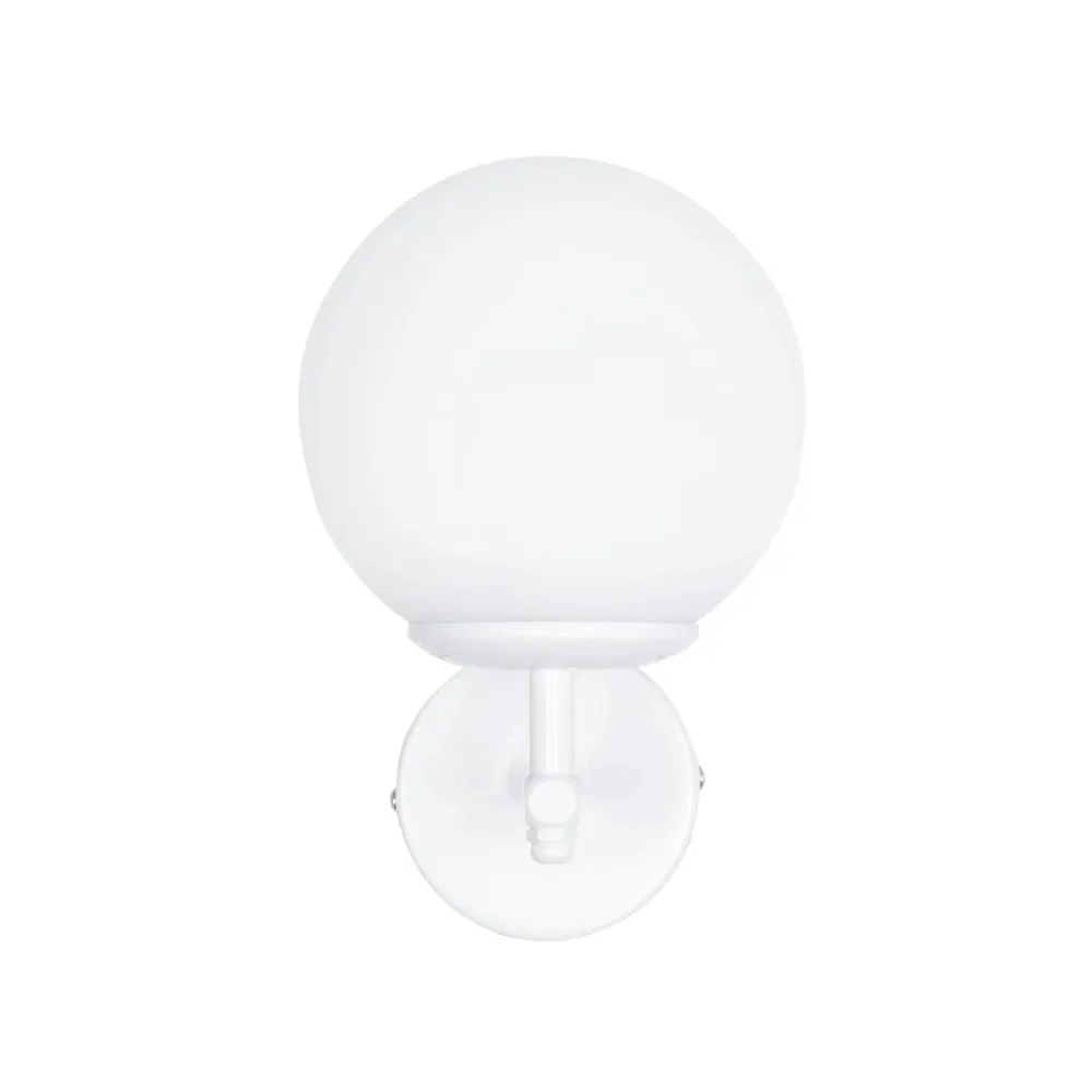 GLOBOSTAR® DALPH 203-0030 Vintage Φωτιστικό Τοίχου - Απλίκα με Ντουί 1 x E27 AC 220-240V IP20 - Λευκό - M18 x Π15 x Υ23cm