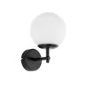 GLOBOSTAR® DALPH 203-0032 Vintage Φωτιστικό Τοίχου - Απλίκα με Ντουί 1 x E27 AC 220-240V IP20 - Μαύρο & Λευκό - M18 x Π15 x Υ23cm