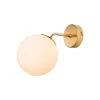 GLOBOSTAR® DALPH 203-0033 Vintage Φωτιστικό Τοίχου - Απλίκα με Ντουί 1 x E27 AC 220-240V IP20 - Χρυσό & Λευκό - M15 x Π25 x Υ22cm