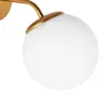 GLOBOSTAR® DALPH 203-0033 Vintage Φωτιστικό Τοίχου - Απλίκα με Ντουί 1 x E27 AC 220-240V IP20 - Χρυσό & Λευκό - M15 x Π25 x Υ22cm