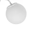 GLOBOSTAR® DALPH 203-0035 Vintage Φωτιστικό Τοίχου - Απλίκα με Ντουί 1 x E27 AC 220-240V IP20 - Λευκό - M15 x Π25 x Υ22cm
