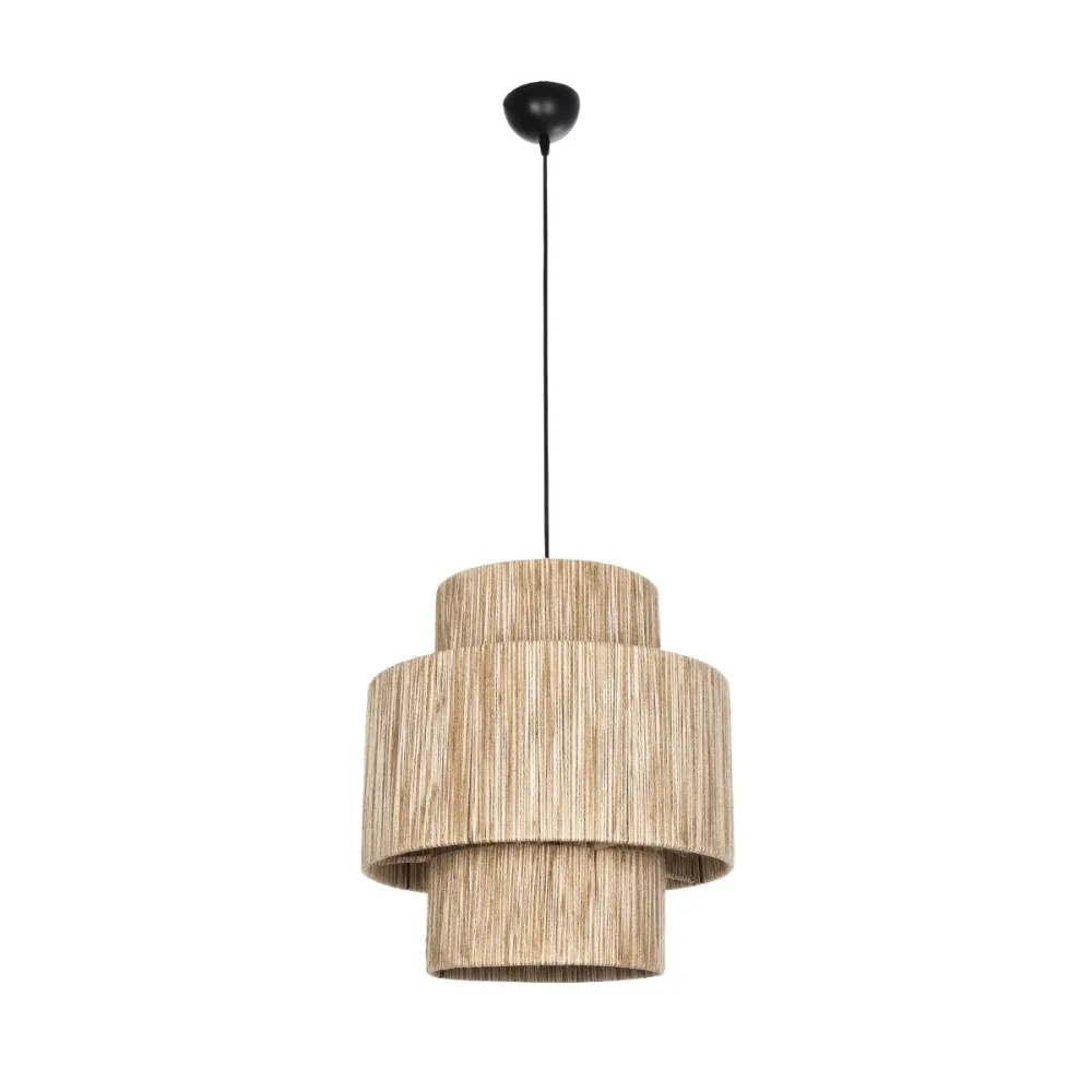 GLOBOSTAR® SALTO 203-0037 Boho Κρεμαστό Φωτιστικό Οροφής με Ντουί 1 x E27 AC 220-240V IP20 - Μπεζ - M40 x Π40 x Υ42cm