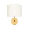 GLOBOSTAR® RALPH 203-0039 Vintage Φωτιστικό Τοίχου - Απλίκα με Ντουί 1 x E27 AC 220-240V IP20 - Χρυσό & Λευκό - Μ22 x Π29 x Υ30cm
