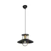 GLOBOSTAR® BILLA 203-0042 Vintage Κρεμαστό Φωτιστικό Οροφής με Ντουί 1 x E27 AC 220-240V IP20 - Μαύρο & Χρυσό - M30.5 x Π30.5 x Υ20cm