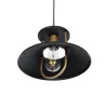 GLOBOSTAR® BILLA 203-0042 Vintage Κρεμαστό Φωτιστικό Οροφής με Ντουί 1 x E27 AC 220-240V IP20 - Μαύρο & Χρυσό - M30.5 x Π30.5 x Υ20cm