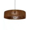 GLOBOSTAR® KYCLOS 203-0045 Boho Κρεμαστό Φωτιστικό Οροφής με Ντουί 1 x E27 AC 220-240V IP20 - Καφέ - M55 x Π55 x Υ20cm