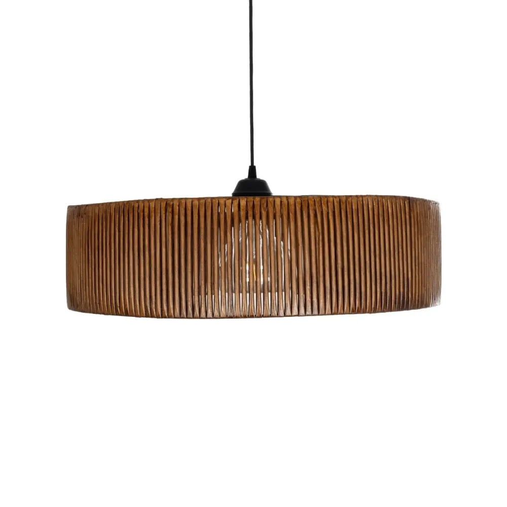 GLOBOSTAR® KYCLOS 203-0045 Boho Κρεμαστό Φωτιστικό Οροφής με Ντουί 1 x E27 AC 220-240V IP20 - Καφέ - M55 x Π55 x Υ20cm