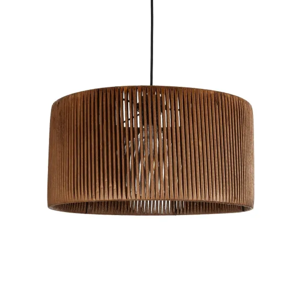 GLOBOSTAR® KYCLOS 203-0047 Boho Κρεμαστό Φωτιστικό Οροφής με Ντουί 1 x E27 AC 220-240V IP20 - Καφέ - M40 x Π40 x Υ25.5cm