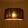 GLOBOSTAR® KYCLOS 203-0047 Boho Κρεμαστό Φωτιστικό Οροφής με Ντουί 1 x E27 AC 220-240V IP20 - Καφέ - M40 x Π40 x Υ25.5cm
