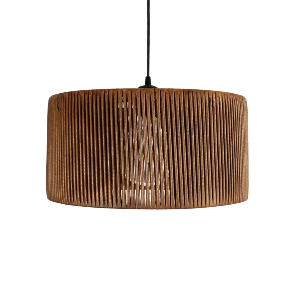 GLOBOSTAR® KYCLOS 203-0047 Boho Κρεμαστό Φωτιστικό Οροφής με Ντουί 1 x E27 AC 220-240V IP20 - Καφέ - M40 x Π40 x Υ25.5cm