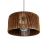 GLOBOSTAR® KYCLOS 203-0047 Boho Κρεμαστό Φωτιστικό Οροφής με Ντουί 1 x E27 AC 220-240V IP20 - Καφέ - M40 x Π40 x Υ25.5cm