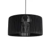 GLOBOSTAR® KYCLOS 203-0048 Boho Κρεμαστό Φωτιστικό Οροφής με Ντουί 1 x E27 AC 220-240V IP20 - Μαύρο - M40 x Π40 x Υ25.5cm