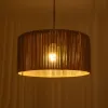 GLOBOSTAR® KYCLOS 203-0049 Boho Κρεμαστό Φωτιστικό Οροφής με Ντουί 1 x E27 AC 220-240V IP20 - Μπεζ - M40 x Π40 x Υ25.5cm