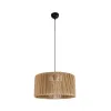GLOBOSTAR® KYCLOS 203-0049 Boho Κρεμαστό Φωτιστικό Οροφής με Ντουί 1 x E27 AC 220-240V IP20 - Μπεζ - M40 x Π40 x Υ25.5cm