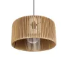 GLOBOSTAR® KYCLOS 203-0049 Boho Κρεμαστό Φωτιστικό Οροφής με Ντουί 1 x E27 AC 220-240V IP20 - Μπεζ - M40 x Π40 x Υ25.5cm