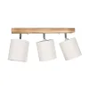GLOBOSTAR® CUP 203-0055 Vintage Φωτιστικό Οροφής με Ντουί 3 x E27 AC 220-240V IP20 - Λευκό & Μπεζ - Μ60 x Π14 x Υ26cm