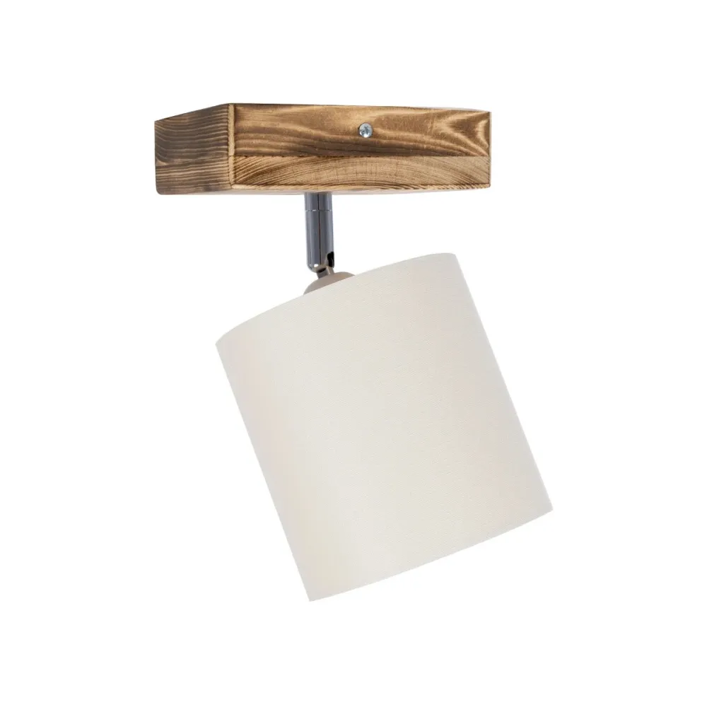 GLOBOSTAR® CUP 203-0057 Vintage Φωτιστικό Οροφής με Ντουί 1 x E27 AC 220-240V IP20 - Λευκό & Μπεζ - Μ14.5 x Π14.5 x Υ25cm