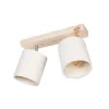 GLOBOSTAR® CUP 203-0059 Vintage Φωτιστικό Οροφής με Ντουί 2 x E27 AC 220-240V IP20 - Λευκό & Μπεζ - Μ42 x Π14 x Υ26cm