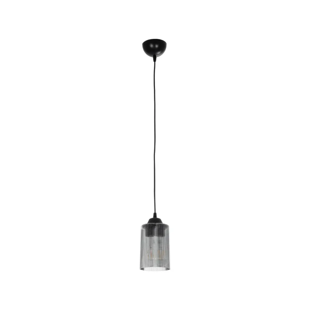 GLOBOSTAR® TORUS 203-0063 Μοντέρνο Κρεμαστό Φωτιστικό Οροφής με Ντουί 1 x E27 AC 220-240V IP20 - Μαύρο & Μαύρο Φιμέ - Μ10.5 x Π10.5 x Υ18.5cm