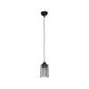 GLOBOSTAR® TORUS 203-0063 Μοντέρνο Κρεμαστό Φωτιστικό Οροφής με Ντουί 1 x E27 AC 220-240V IP20 - Μαύρο & Μαύρο Φιμέ - Μ10.5 x Π10.5 x Υ18.5cm