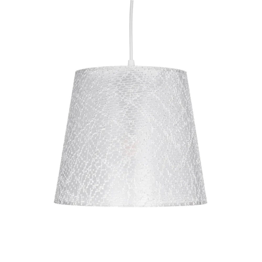 GLOBOSTAR® CONEY 203-0069 Μοντέρνο Κρεμαστό Φωτιστικό Οροφής με Ντουί 1 x E27 AC 220-240V IP20 - Λευκό - Μ26 x Π26 x Υ25cm
