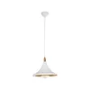 GLOBOSTAR® BELFRY 203-0076 Μοντέρνο Κρεμαστό Φωτιστικό Οροφής με Ντουί 1 x E27 AC 220-240V IP20 - Λεύκο & Χρυσό - Μ29.5 x Π29.5 x Υ22cm