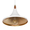 GLOBOSTAR® BELFRY 203-0076 Μοντέρνο Κρεμαστό Φωτιστικό Οροφής με Ντουί 1 x E27 AC 220-240V IP20 - Λεύκο & Χρυσό - Μ29.5 x Π29.5 x Υ22cm