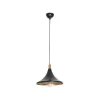 GLOBOSTAR® BELFRY 203-0077 Μοντέρνο Κρεμαστό Φωτιστικό Οροφής με Ντουί 1 x E27 AC 220-240V IP20 - Μαύρο & Χρυσό - Μ29.5 x Π29.5 x Υ22cm