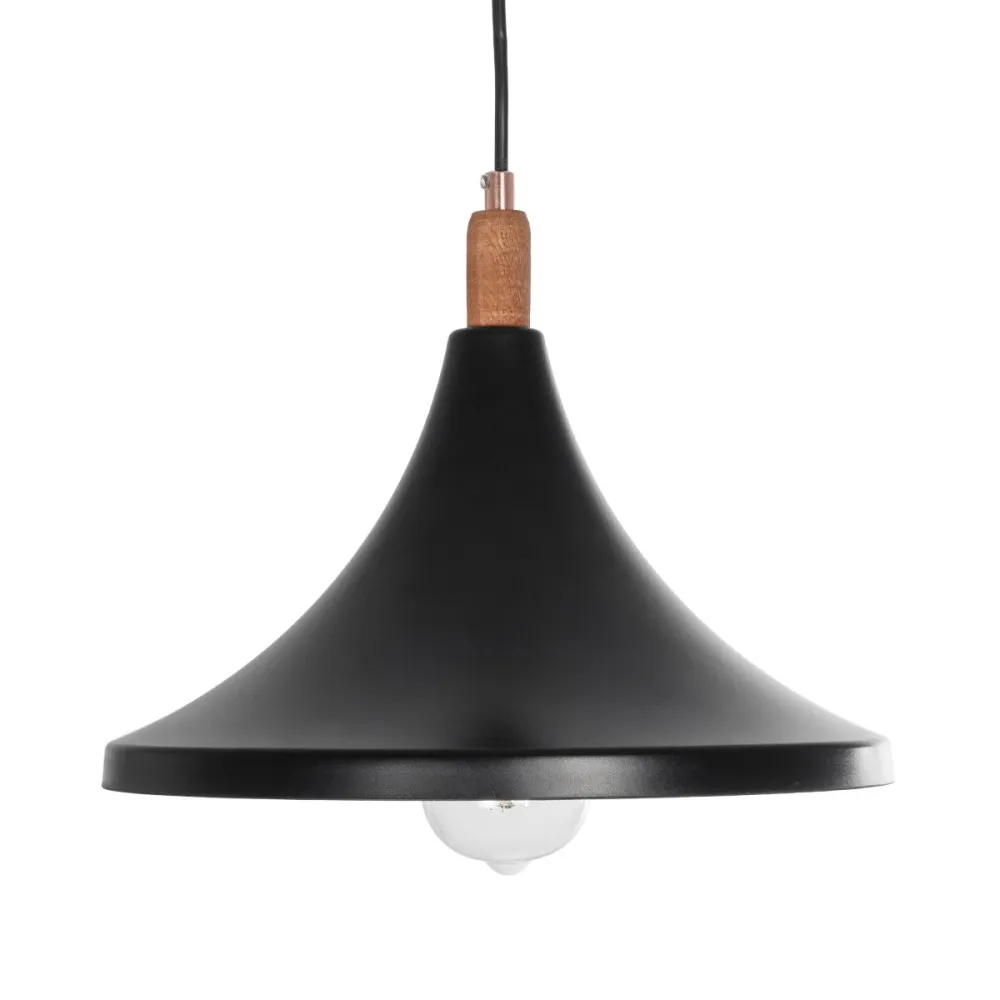 GLOBOSTAR® BELFRY 203-0077 Μοντέρνο Κρεμαστό Φωτιστικό Οροφής με Ντουί 1 x E27 AC 220-240V IP20 - Μαύρο & Χρυσό - Μ29.5 x Π29.5 x Υ22cm