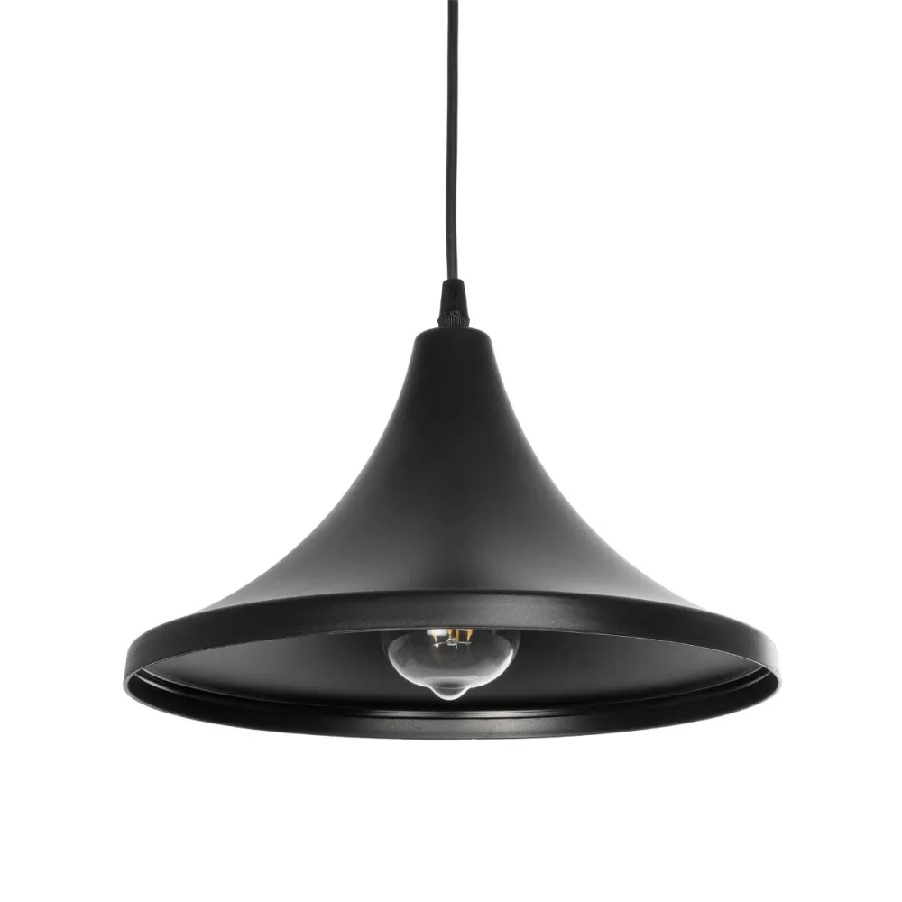 GLOBOSTAR® BELFRY 203-0078 Μοντέρνο Κρεμαστό Φωτιστικό Οροφής με Ντουί 1 x E27 AC 220-240V IP20 - Μαύρο - Μ29.5 x Π29.5 x Υ21cm