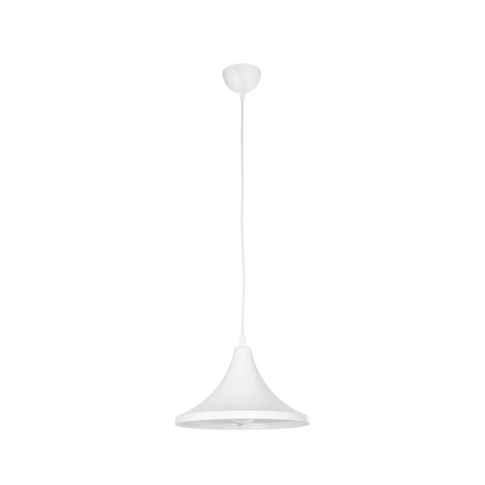 GLOBOSTAR® BELFRY 203-0079 Μοντέρνο Κρεμαστό Φωτιστικό Οροφής με Ντουί 1 x E27 AC 220-240V IP20 - Λεύκο - Μ29.5 x Π29.5 x Υ21cm