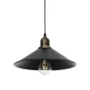 GLOBOSTAR® FERRO 203-0082 Μοντέρνο Κρεμαστό Φωτιστικό Οροφής με Ντουί 1 x E27 AC 220-240V IP20 - Μαύρο & Μπρούτζινο - Μ30 x Π30 x Υ15cm