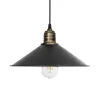 GLOBOSTAR® FERRO 203-0082 Μοντέρνο Κρεμαστό Φωτιστικό Οροφής με Ντουί 1 x E27 AC 220-240V IP20 - Μαύρο & Μπρούτζινο - Μ30 x Π30 x Υ15cm