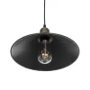 GLOBOSTAR® FERRO 203-0082 Μοντέρνο Κρεμαστό Φωτιστικό Οροφής με Ντουί 1 x E27 AC 220-240V IP20 - Μαύρο & Μπρούτζινο - Μ30 x Π30 x Υ15cm