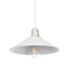 GLOBOSTAR® FERRO 203-0083 Μοντέρνο Κρεμαστό Φωτιστικό Οροφής με Ντουί 1 x E27 AC 220-240V IP20 - Λευκό & Χρυσό - Μ30 x Π30 x Υ15cm