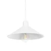 GLOBOSTAR® FERRO 203-0085 Μοντέρνο Κρεμαστό Φωτιστικό Οροφής με Ντουί 1 x E27 AC 220-240V IP20 - Λευκό - Μ30 x Π30 x Υ15cm