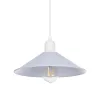 GLOBOSTAR® FERRO 203-0087 Μοντέρνο Κρεμαστό Φωτιστικό Οροφής με Ντουί 1 x E27 AC 220-240V IP20 - Λευκό - Μ30 x Π30 x Υ15cm