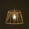 GLOBOSTAR® JUTE 203-0091 Μοντέρνο Κρεμαστό Φωτιστικό Οροφής με Ντουί 1 x E27 AC 220-240V IP20 - Λευκό & Μπεζ - Μ30 x Π30 x Υ23cm
