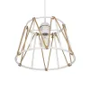 GLOBOSTAR® JUTE 203-0091 Μοντέρνο Κρεμαστό Φωτιστικό Οροφής με Ντουί 1 x E27 AC 220-240V IP20 - Λευκό & Μπεζ - Μ30 x Π30 x Υ23cm