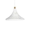 GLOBOSTAR® MARBLE 203-0098 Μοντέρνο Κρεμαστό Φωτιστικό Οροφής με Ντουί 1 x E27 AC 220-240V IP20 - Λεύκο & Χρυσό - Μ30 x Π30 x Υ20cm