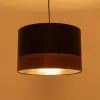 GLOBOSTAR® ZYKLUS 203-0101 Μοντέρνο Κρεμαστό Φωτιστικό Οροφής με Ντουί 1 x E27 AC 220-240V IP20 - Μαύρο & Καφέ - Μ36 x Π36 x Υ25cm