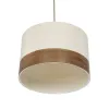 GLOBOSTAR® ZYKLUS 203-0103 Μοντέρνο Κρεμαστό Φωτιστικό Οροφής με Ντουί 1 x E27 AC 220-240V IP20 - Μπεζ & Καφέ - Μ36 x Π36 x Υ25cm