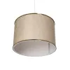 GLOBOSTAR® ELECTRA 203-0112 Μοντέρνο Κρεμαστό Φωτιστικό Οροφής με Ντουί 1 x E27 AC 220-240V IP20 - Mπεζ & Χρυσό - Μ30 x Π30 x Υ23cm