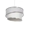 GLOBOSTAR® SONIA 203-0115 Μοντέρνο Κρεμαστό Φωτιστικό Οροφής με Ντουί 1 x E27 AC 220-240V IP20 - Λευκό & Ασημί - Μ30 x Π30 x Υ24cm