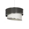 GLOBOSTAR® SONIA 203-0116 Μοντέρνο Κρεμαστό Φωτιστικό Οροφής με Ντουί 1 x E27 AC 220-240V IP20 - Γκρι & Λευκό - Μ30 x Π30 x Υ24cm