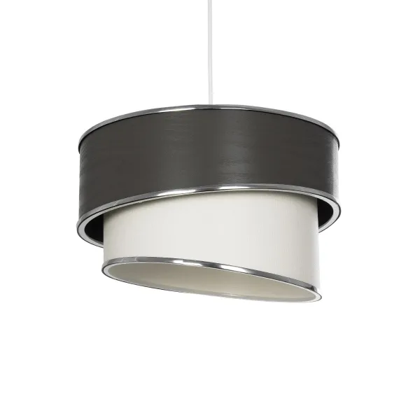 GLOBOSTAR® SONIA 203-0116 Μοντέρνο Κρεμαστό Φωτιστικό Οροφής με Ντουί 1 x E27 AC 220-240V IP20 - Γκρι & Λευκό - Μ30 x Π30 x Υ24cm